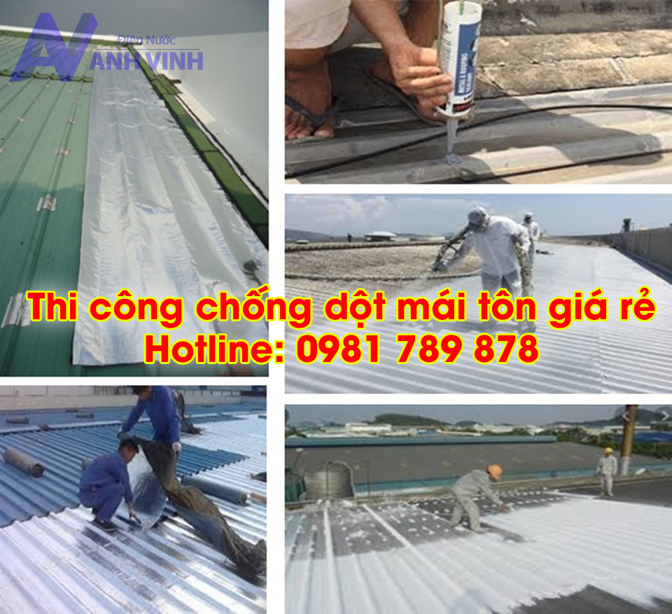 Thi công chống dột mái tôn