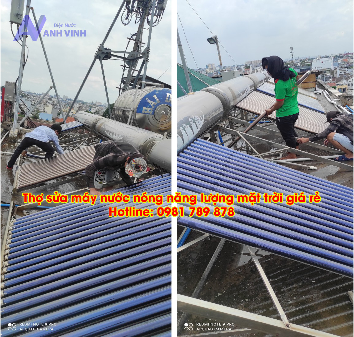 Thợ sửa máy nước nóng năng lượng mặt trời giá rẻ