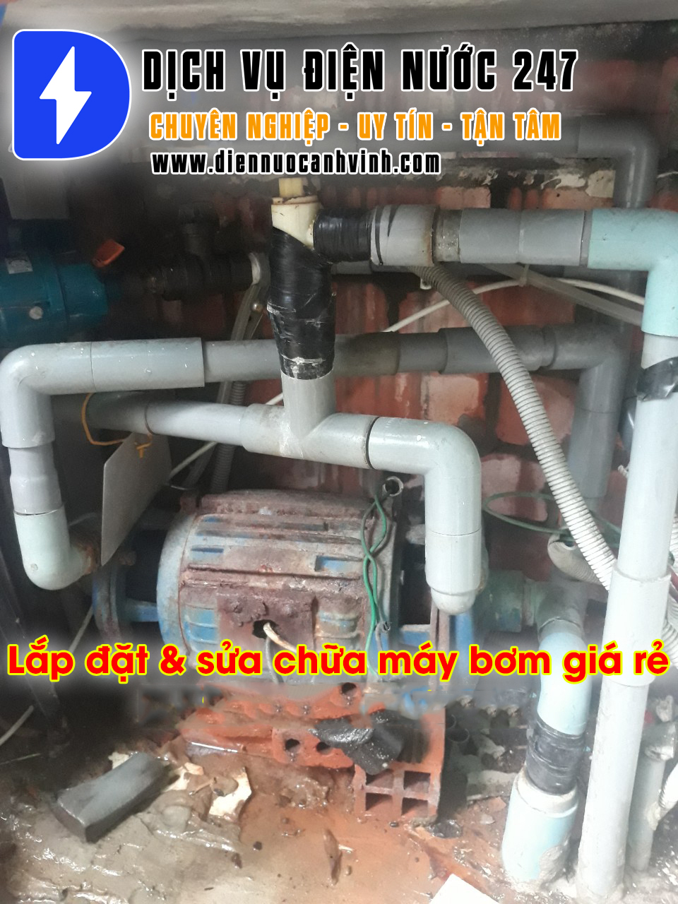 Dịch vụ sửa máy bơm nước tại nhà - điện nước 24/7