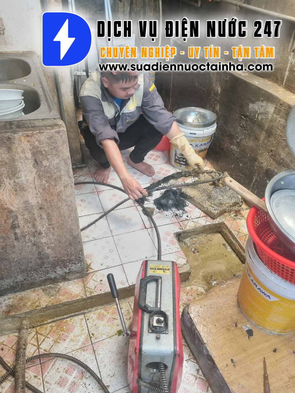 Dịch vụ thông tắc cầu cống giá rẻ - điện nước 247
