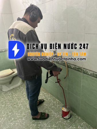 Thợ Dò nước rò rỉ, siêu âm đường ống nước bể